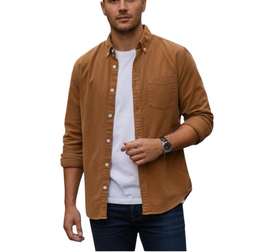 NN07 Arne Linen Button-Down Shirt  size: XL  Made in Portugal